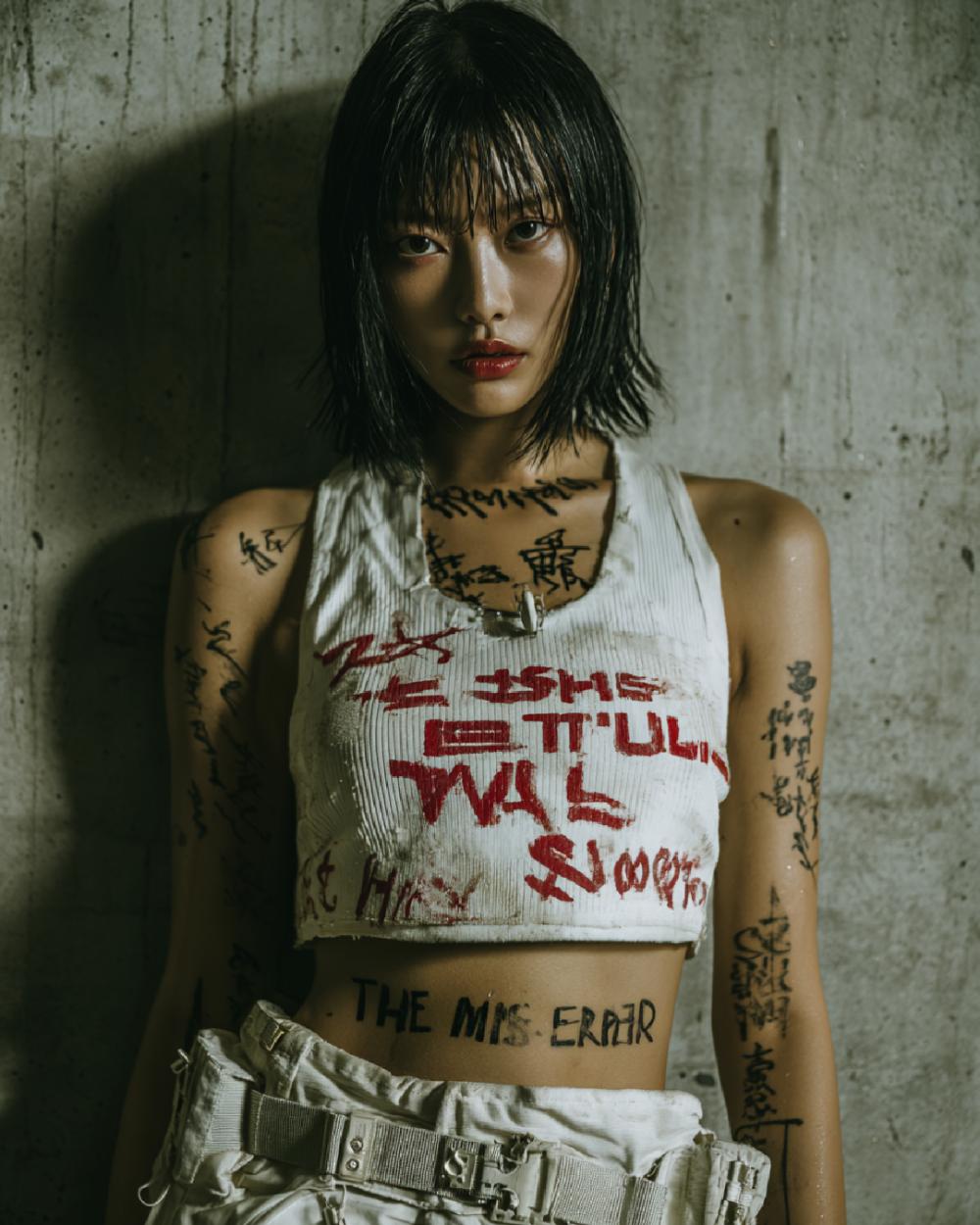 kakame look022 raw protocol tanktop widepants