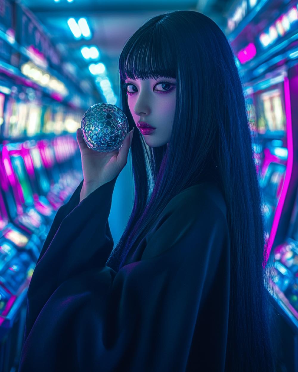 kakame look024 black kesa japanese beauty