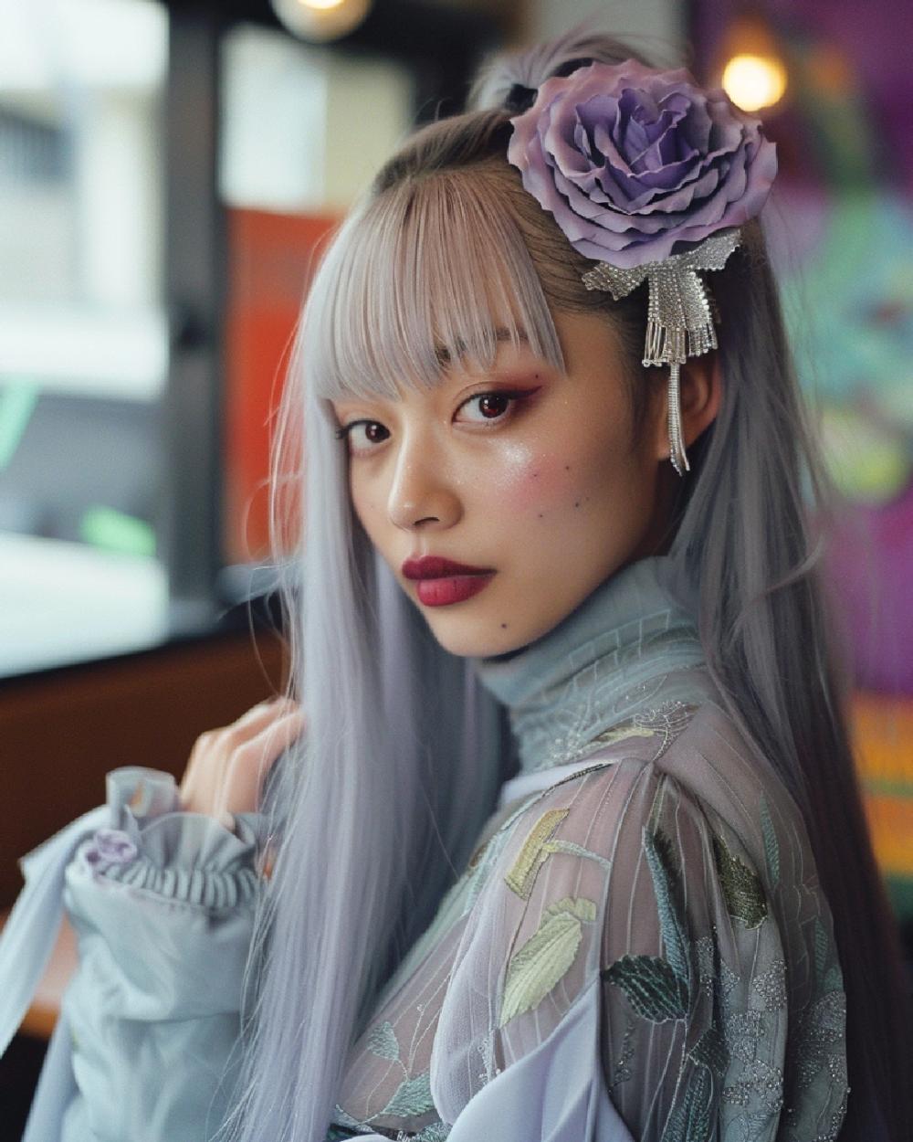 kakame look030 emilia rezero tops beauty japanese fashion