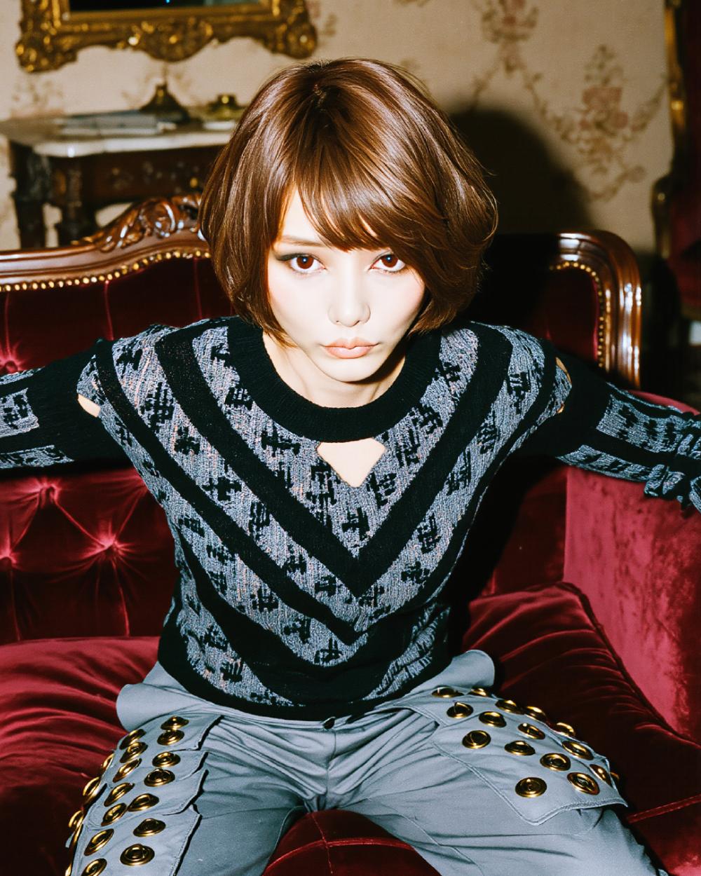 kakame look040 loa ubukata black knit pants beauty japanese fashion error